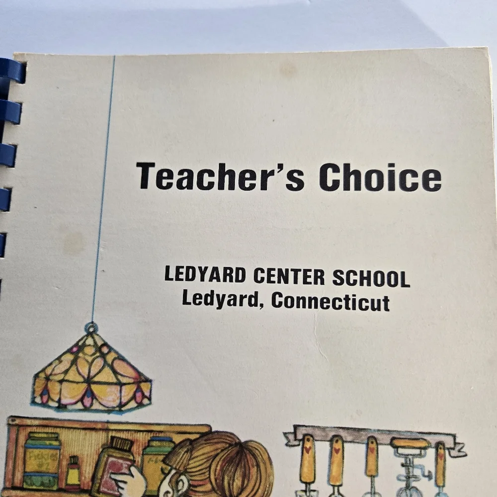 Ledyard Center School Community Vintage Cookbook 1980 Connecticut Spiral Bound